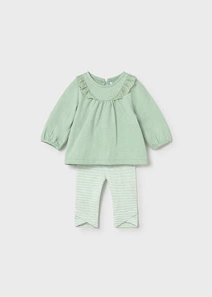 Completo leggings e maglietta manica lunga neonata Mayoral