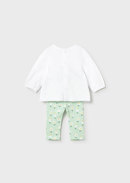 Completo leggings e maglietta manica lunga neonata Mayoral