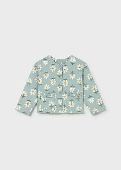 Completo neonata 3 pezzi con cardigan floreale Mayoral