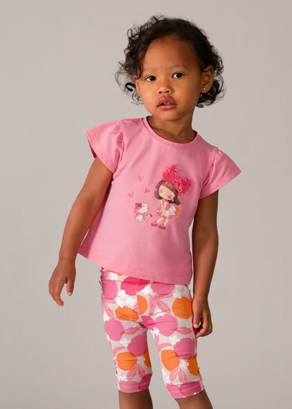 Completo maglietta e leggings neonata con bambolina Mayoral