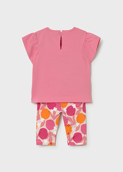 Completo maglietta e leggings neonata con bambolina Mayoral