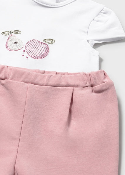 Completo pantaloni, maglietta e felpa neonata Mayoral