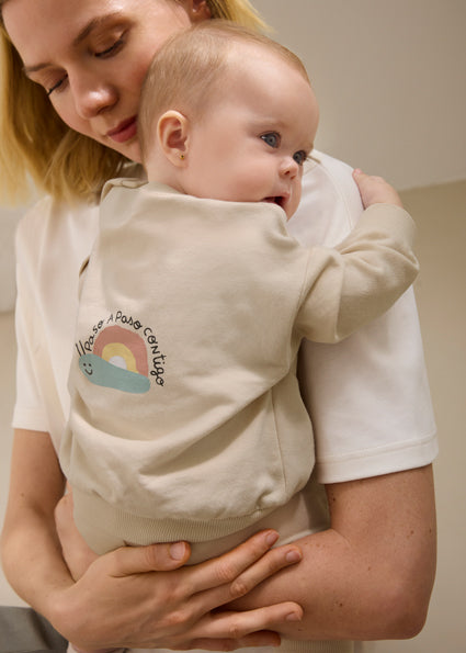 Completo Tuta Neonato Mayoral Beige Arcobaleno