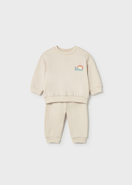 Completo Tuta Neonato Mayoral Beige Arcobaleno