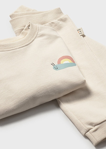 Completo Tuta Neonato Mayoral Beige Arcobaleno