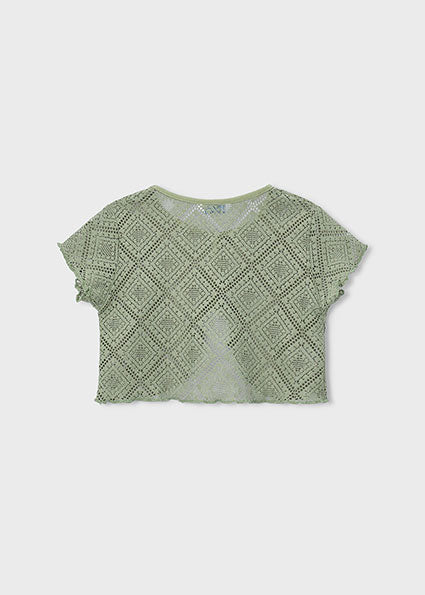 Top + cardigan traforato bambina Mayoral