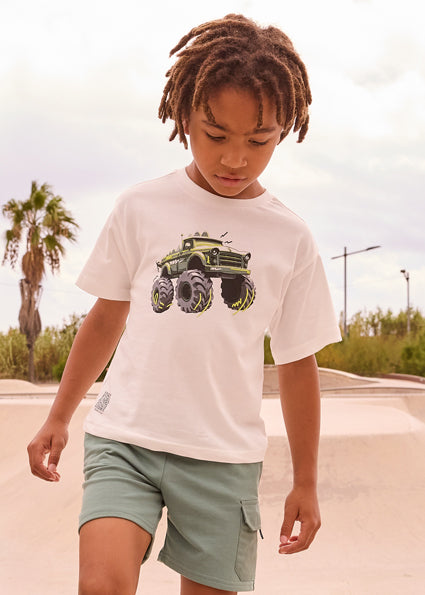 T-shirt bambino stampa monster truck Mayoral