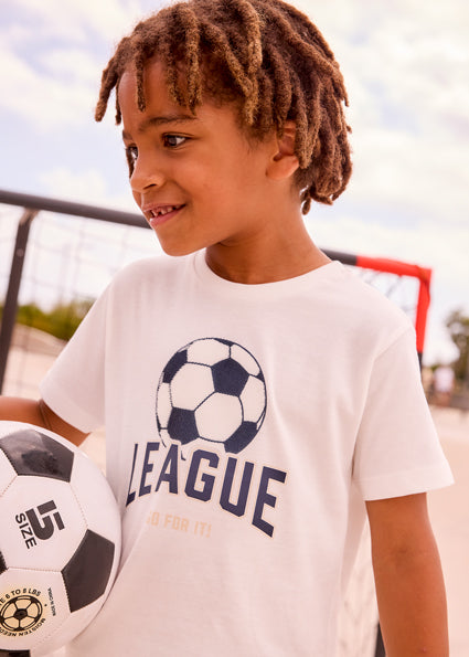T-shirt con stampa pallone bambino Mayoral