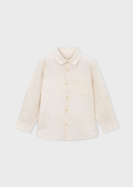 Camicia in lino manica lunga bambino Mayoral