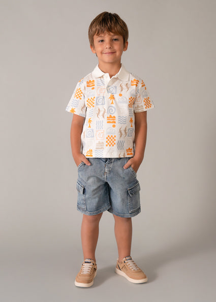 Pantaloncino Jeans cargo bambino Mayoral