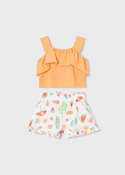 Completo Bambina Top e Shorts Mayoral (Fantasia Estiva)