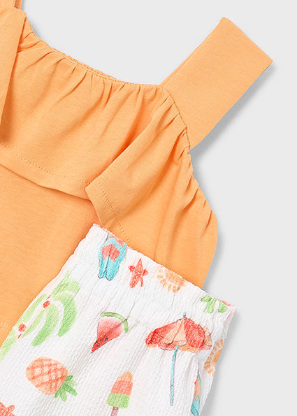 Completo Bambina Top e Shorts Mayoral (Fantasia Estiva)