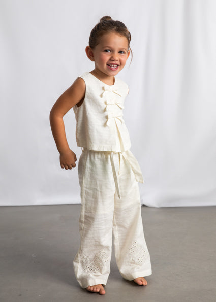 Pantalone lungo lino bambina Mayoral