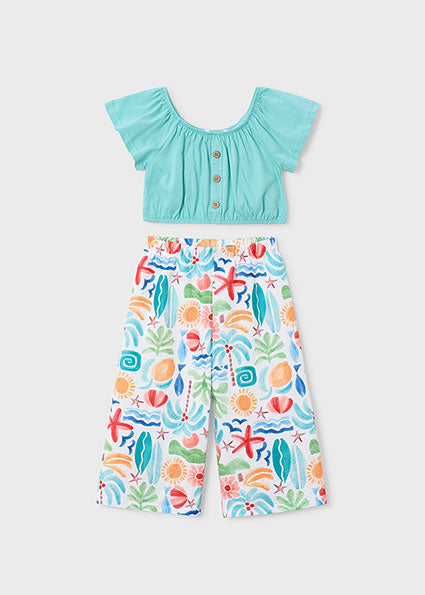 Completo pantalone lungo e blusa bambina Mayoral