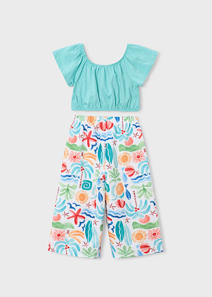 Completo pantalone lungo e blusa bambina Mayoral