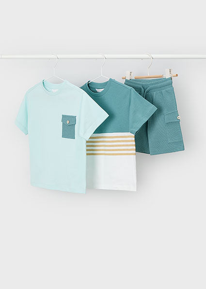 Completo pantaloncino e 2 maglie bambino Mayoral