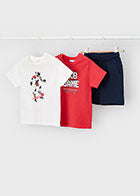 Completo pantaloncino e 2 maglie bambino Mayoral