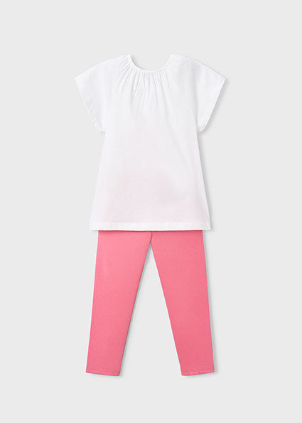 Completo bambina con t-shirt floreale e leggings Mayoral