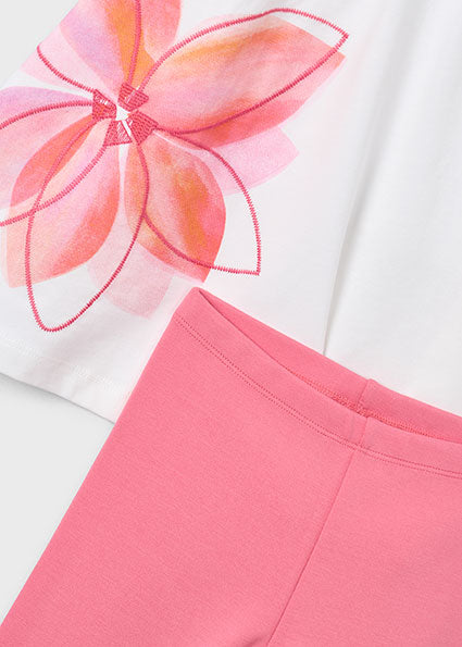 Completo bambina con t-shirt floreale e leggings Mayoral