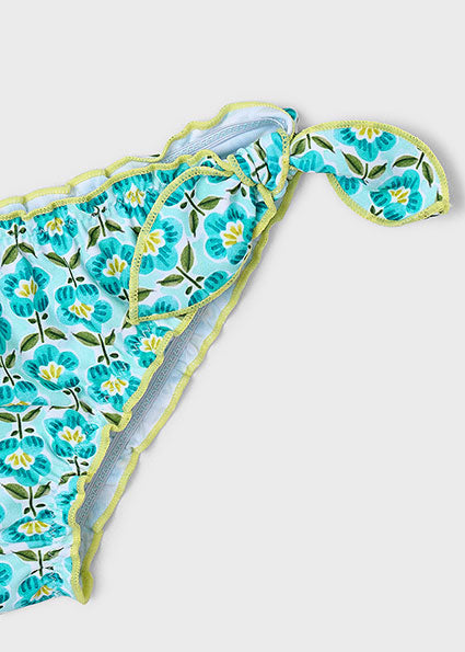 Bikini bambina fantasia floreale turchese Mayoral