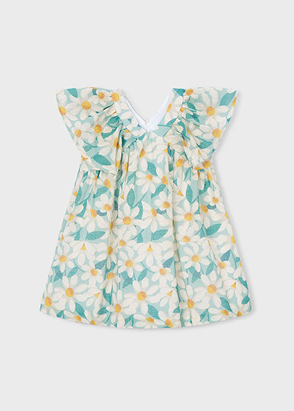 Abito bambina fantasia margherite verde acqua Mayoral