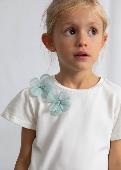 Completo bambina elegante con t-shirt e gonna in tulle Mayoral