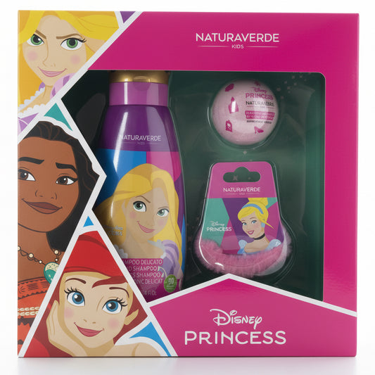 Princess Gift Set Scrunchie – Shampoo, Bath Bomb e Beauty Bag