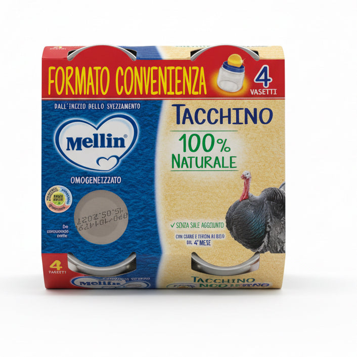 Mellin Omogeneizzato Carne Tacchino 4x80g