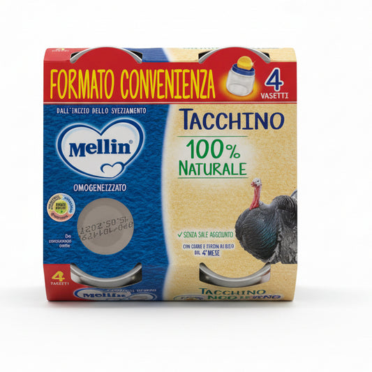 Mellin Omogeneizzato Carne Tacchino 4x80g
