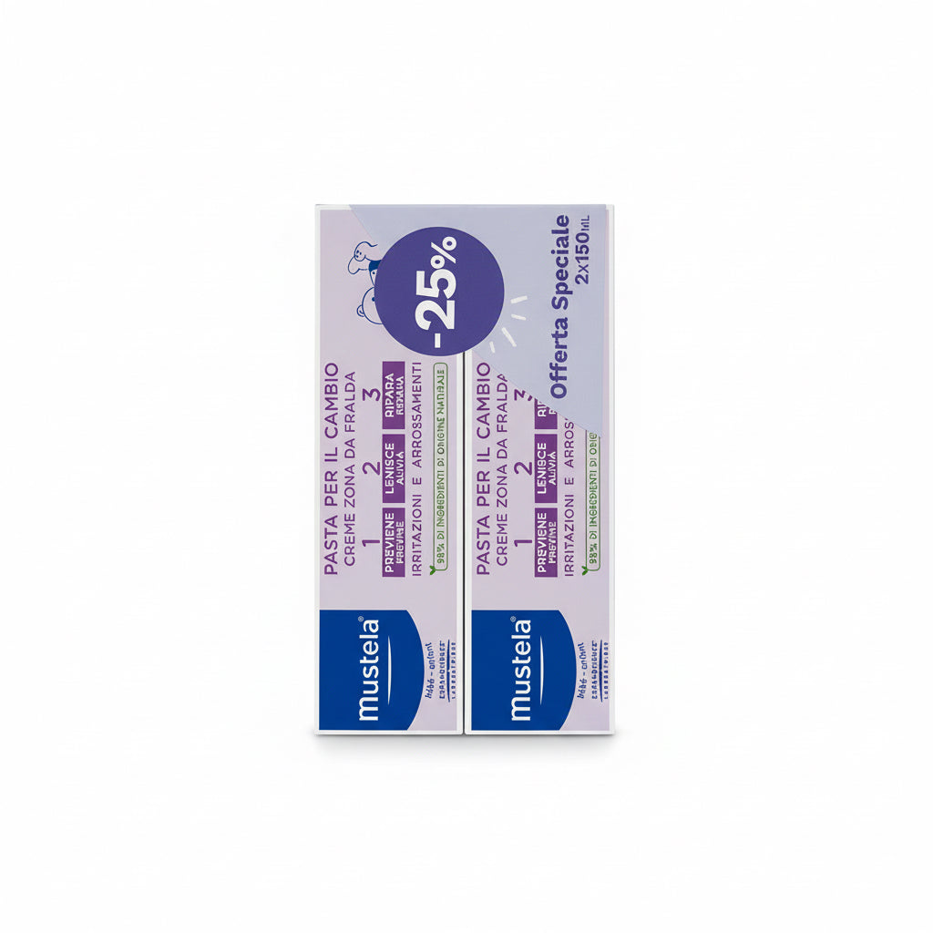 MUSTELA PASTA CAMBIO 1-2-3 2x150ML