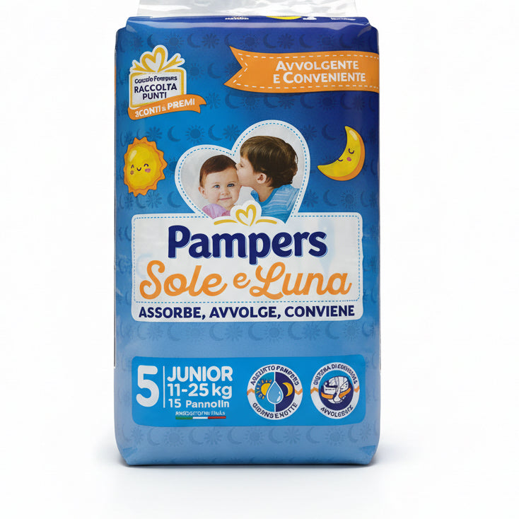 Pannolini Pampers Sole e Luna Pacco singolo taglie 2-3-4-5-6