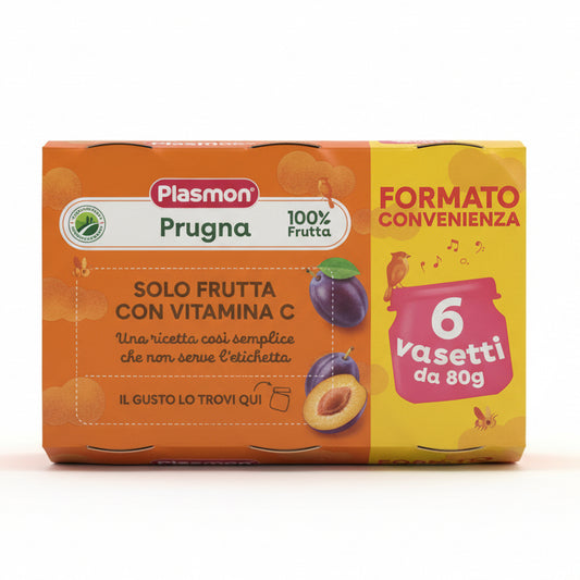 PLASMON OMOGENEIZZATO FRUTTA 6x80gr PRUGNA