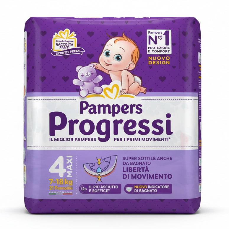 Pannolini Pampers Progressi Taglie 2-3-4-5-6