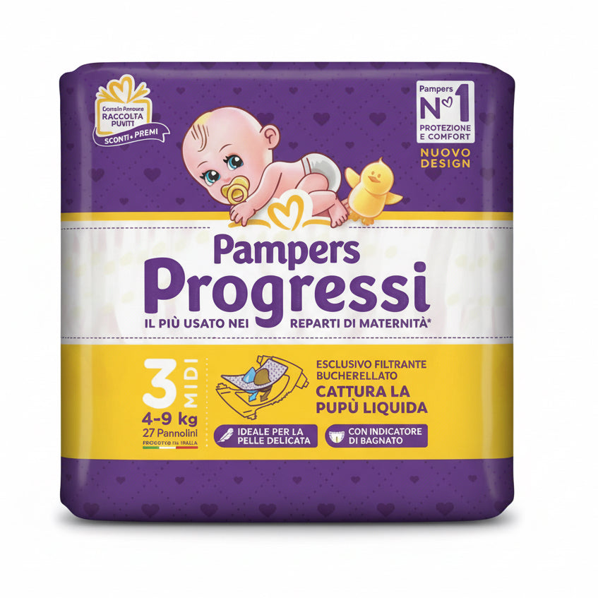 Pannolini Pampers Progressi Taglie 2-3-4-5-6