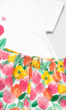 Completo pantaloncino e 2 maglie neonata Mayoral