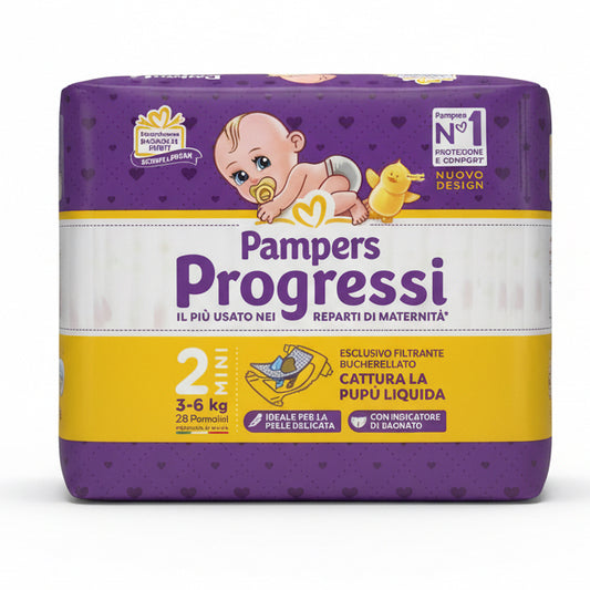 Pannolini Pampers Progressi Taglie 2-3-4-5-6