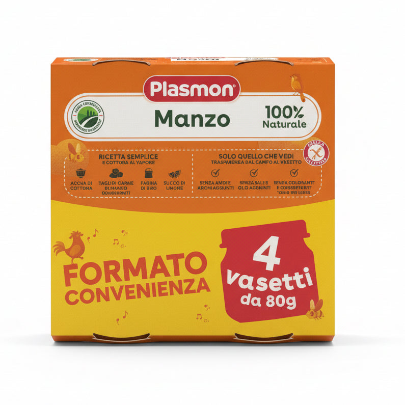 PLASMON OMOGENEIZZATO CARNE Manzo 4x80GR