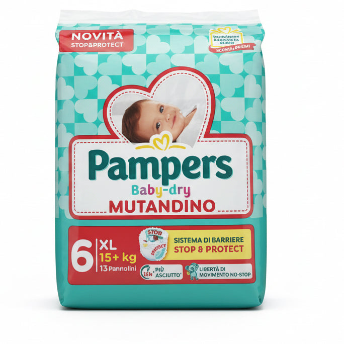 Pannolini Baby Dry Mutandino Pacco singolo taglie 4-5-6-7