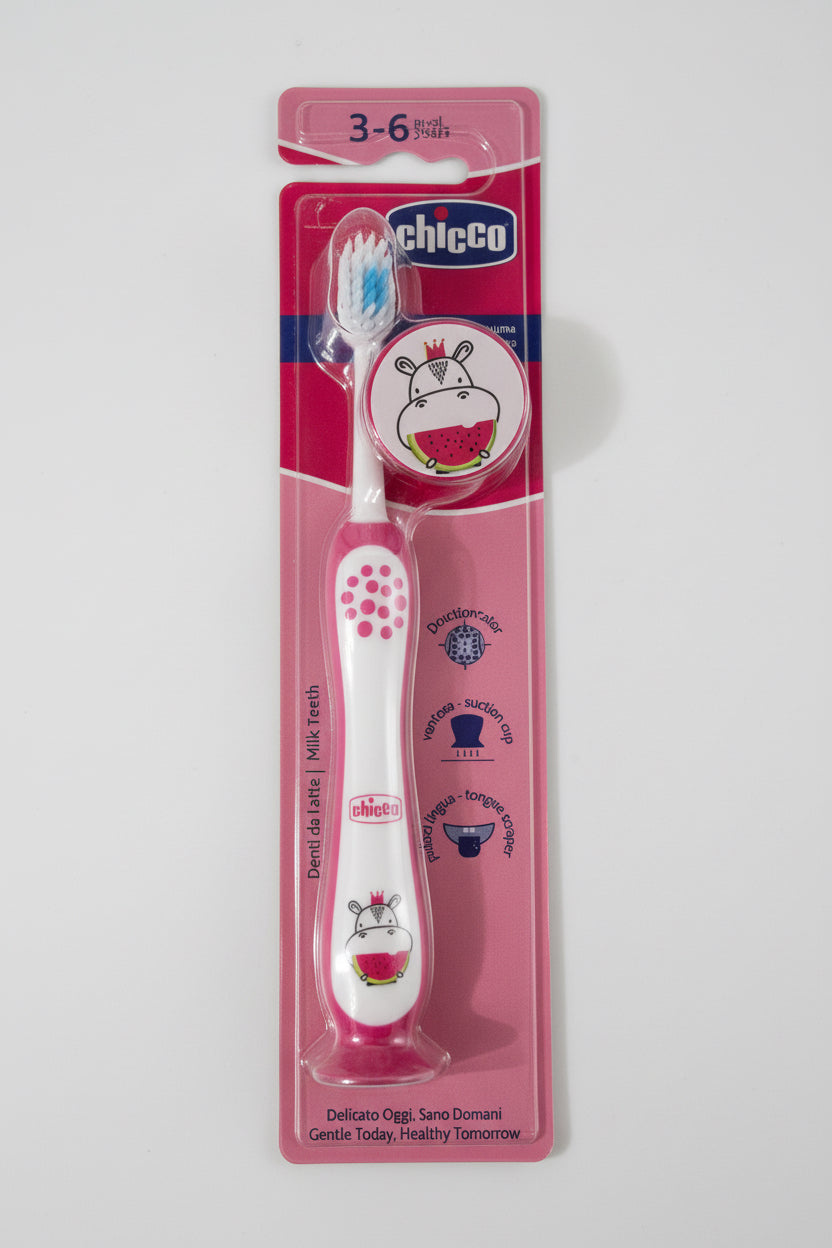 CHICCO Spazzolino bambini 3-6 anni Rosa o Azzurro