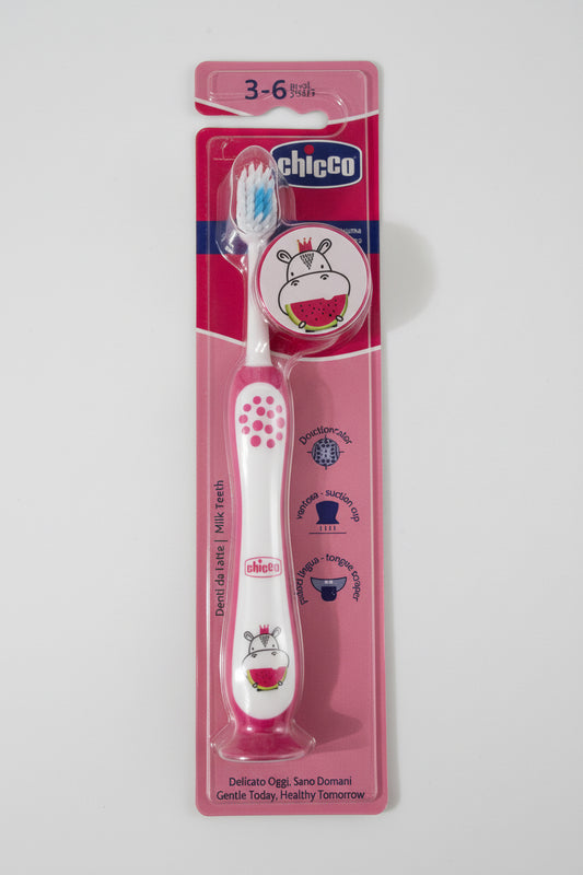 CHICCO Spazzolino bambini 3-6 anni Rosa o Azzurro
