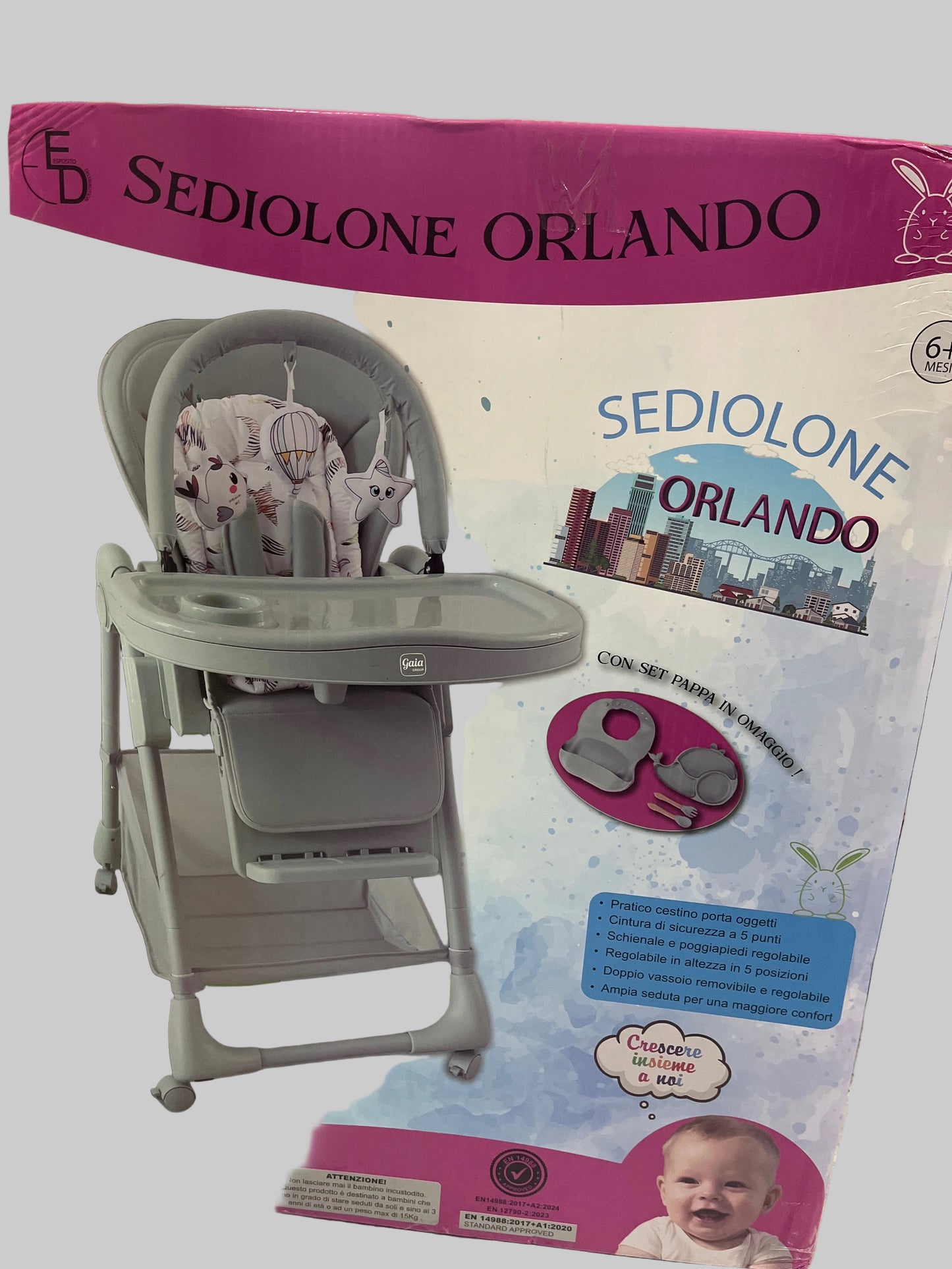 Seggiolone Pappa Gaia Orlando Beige