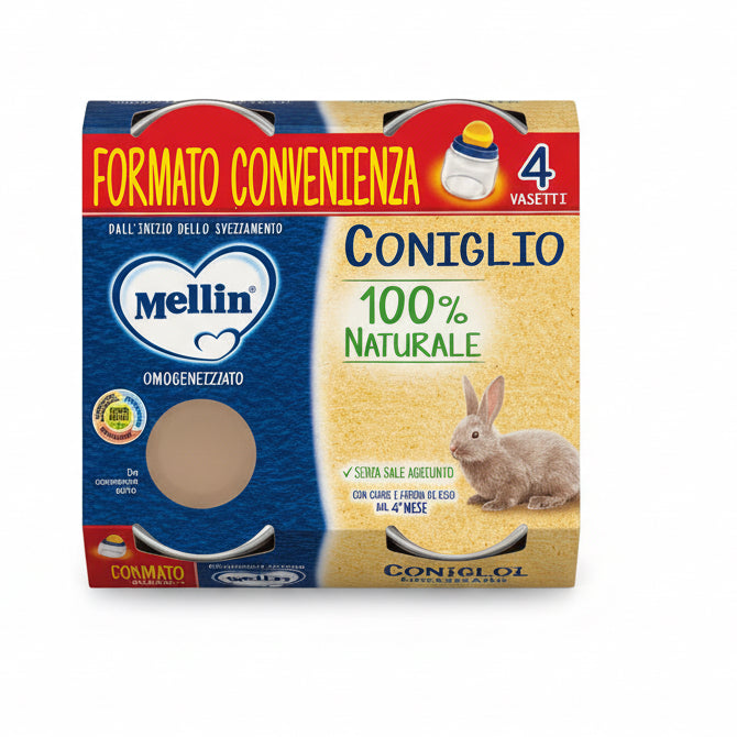 Mellin Omogeneizzato Carne Coniglio 4x80g