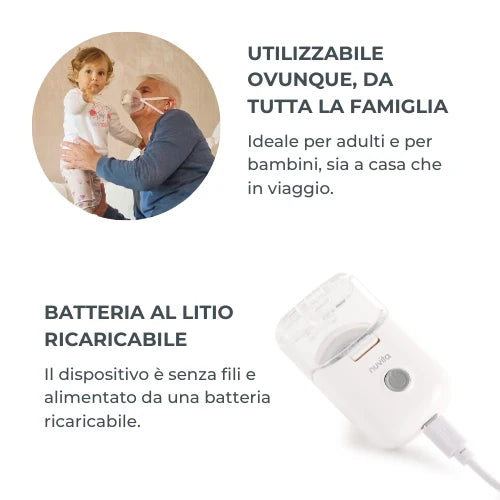 Nuvita Aerosol MESH Indossabile  – Silenzioso e Portatile