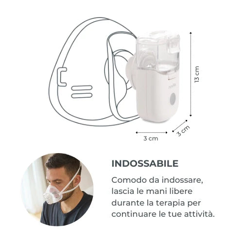 Nuvita Aerosol MESH Indossabile  – Silenzioso e Portatile