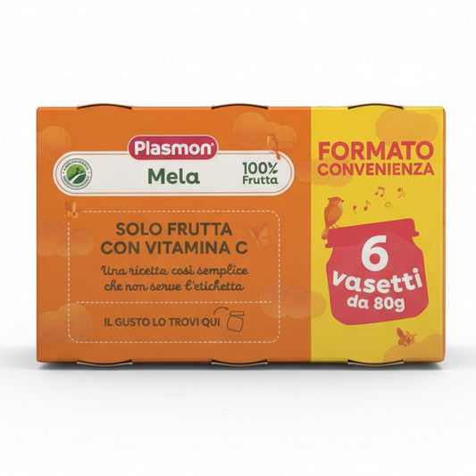 PLASMON OMOGENEIZZATO FRUTTA 6x80gr MELA
