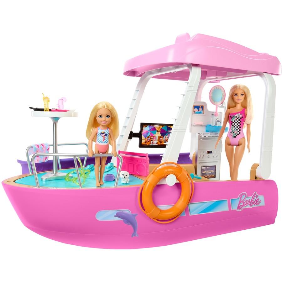 Barbie Dream Boat Barca dei Sogni con 7 aree di gioco e scivolo Mattel HJV37