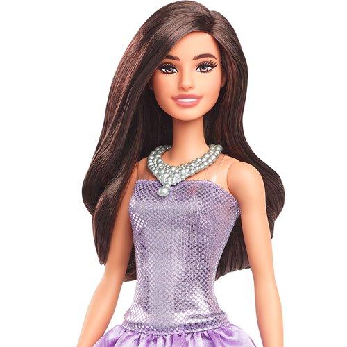 Barbie Fashionistas n. 234 con vestito viola e scarpe con cinturini