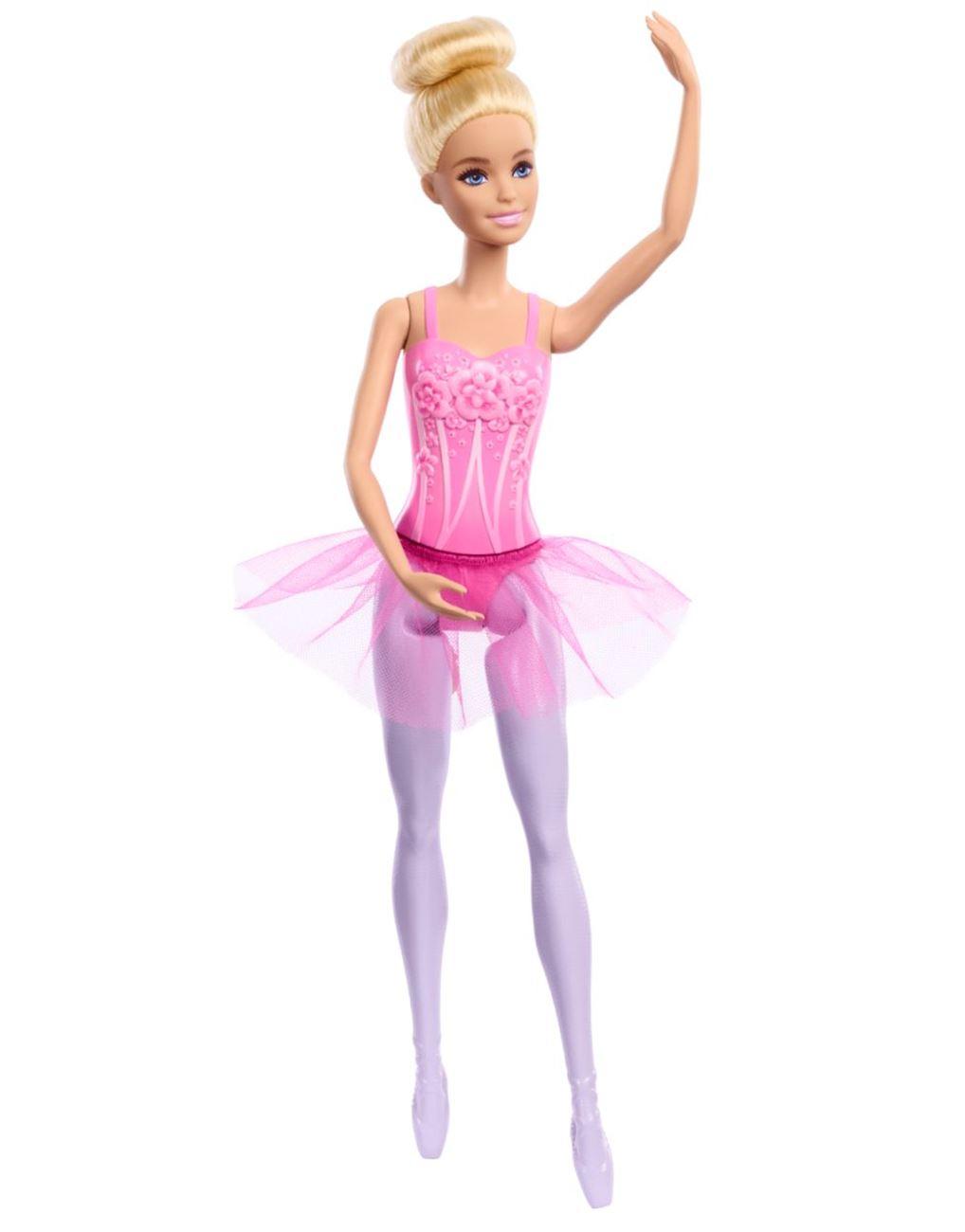Barbie HRG34 con corpetto decorato a fiori e tutù in tulle rosa.