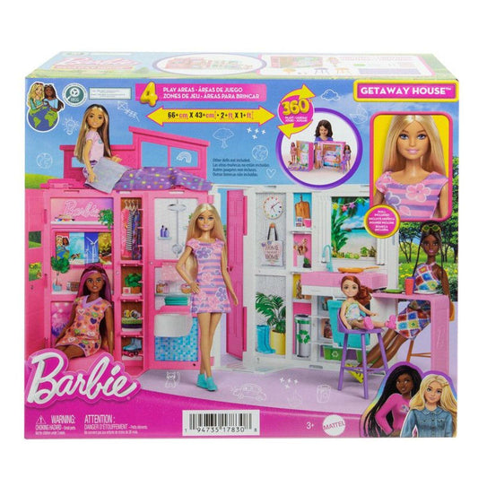 Barbie Loft Eco rosa con elementi sostenibili, pannelli solari e veicolo elettrico