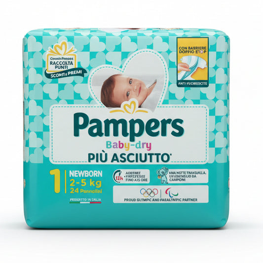 Pannolini Pampers Baby Dry Taglia 1 Newborn